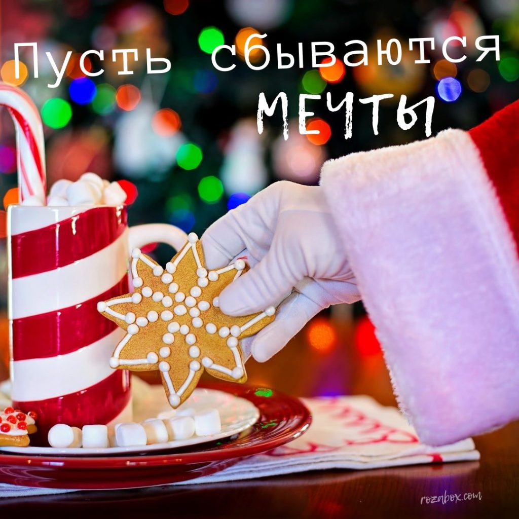 Открытка с дедом Морозом для друзей - RozaBox.com
