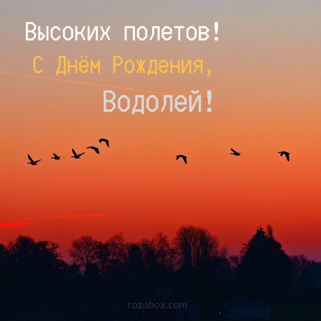 С Днём рождения Водолей - открытки - RozaBox.com